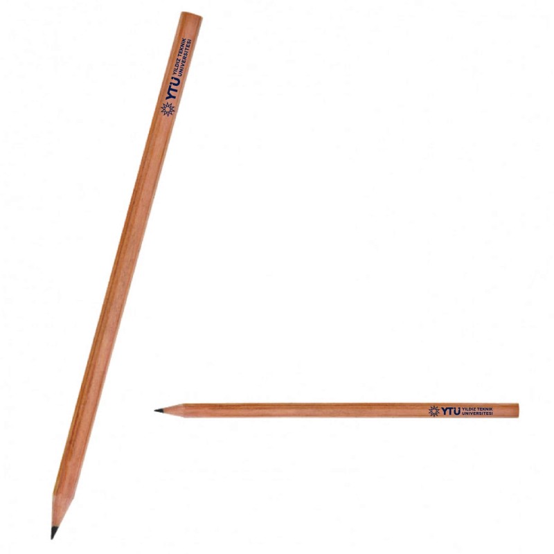 YTÜ - Naturel Köşeli Kurşun Kalem (Ahşap Gövde)
