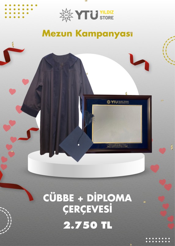 YTÜ Yıldız Store - Cübbe + Diploma Çerçevesi